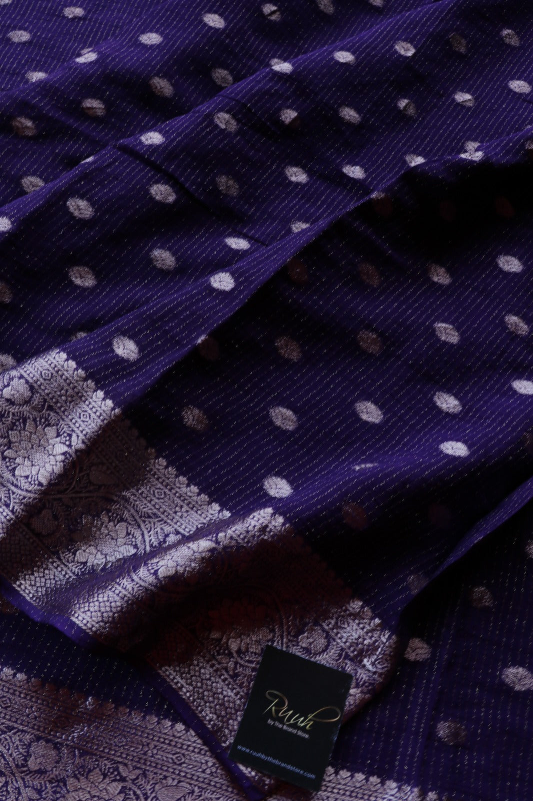 PURPLE VISCOSE CHINNON SAREE
