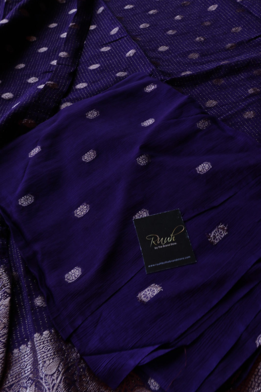 PURPLE VISCOSE CHINNON SAREE