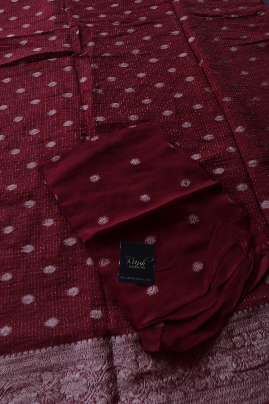 BROWN VISCOSE CHINNON SAREE