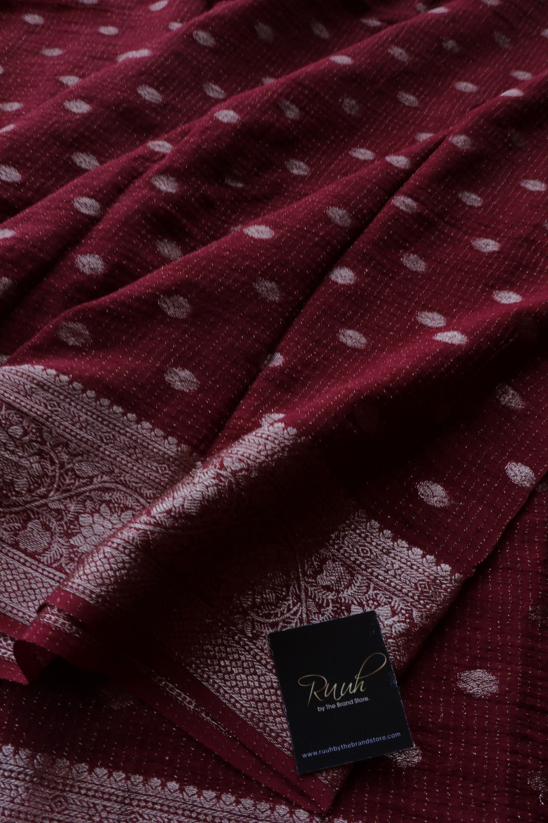 BROWN VISCOSE CHINNON SAREE