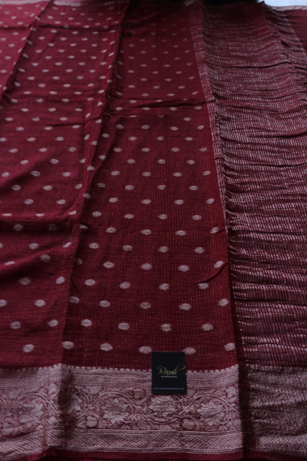 BROWN VISCOSE CHINNON SAREE