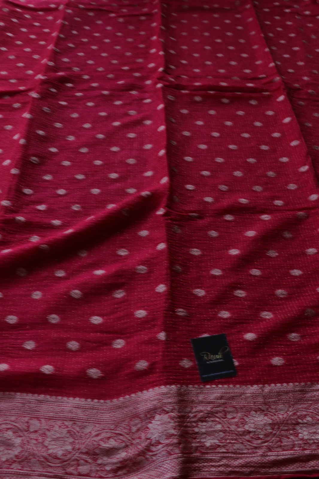 DARK PINK VISCOSE CHINNON SAREE