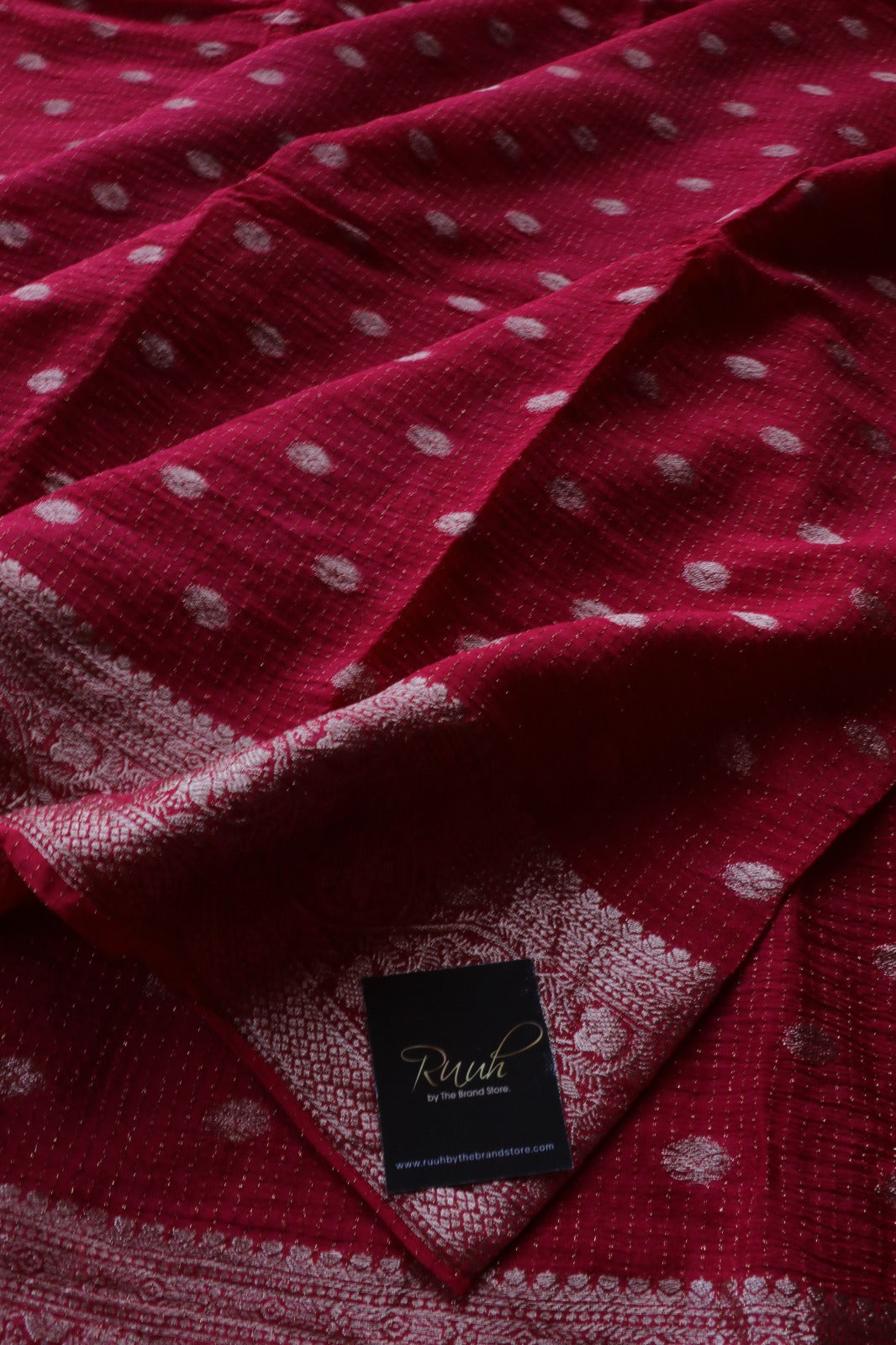 DARK PINK VISCOSE CHINNON SAREE
