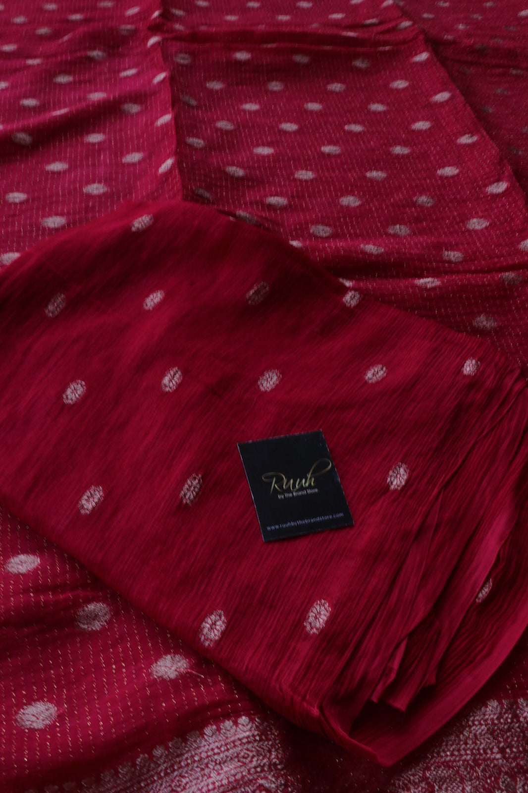 DARK PINK VISCOSE CHINNON SAREE