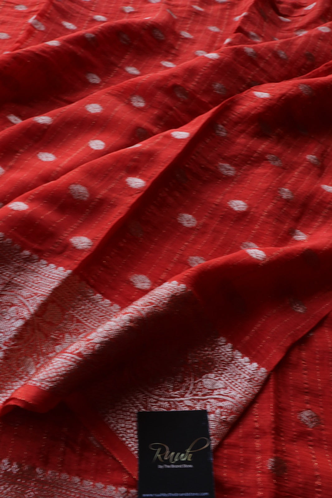 ORANGE VISCOSE CHINNON SAREE