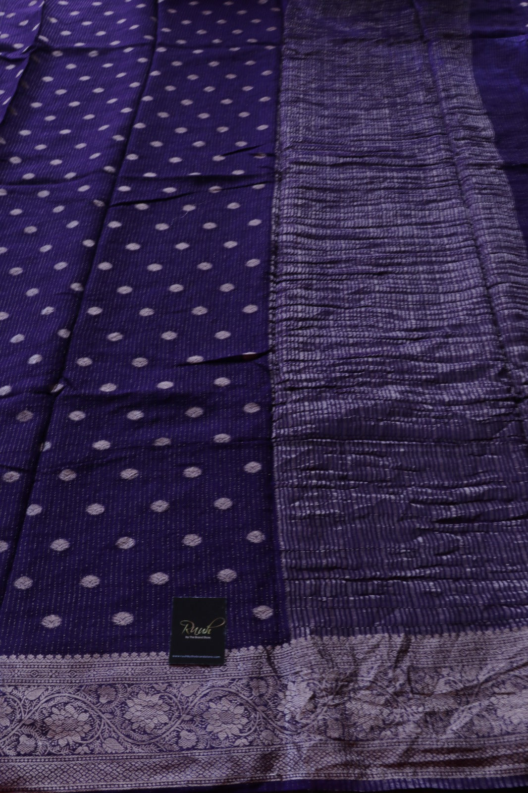 PURPLE VISCOSE CHINNON SAREE