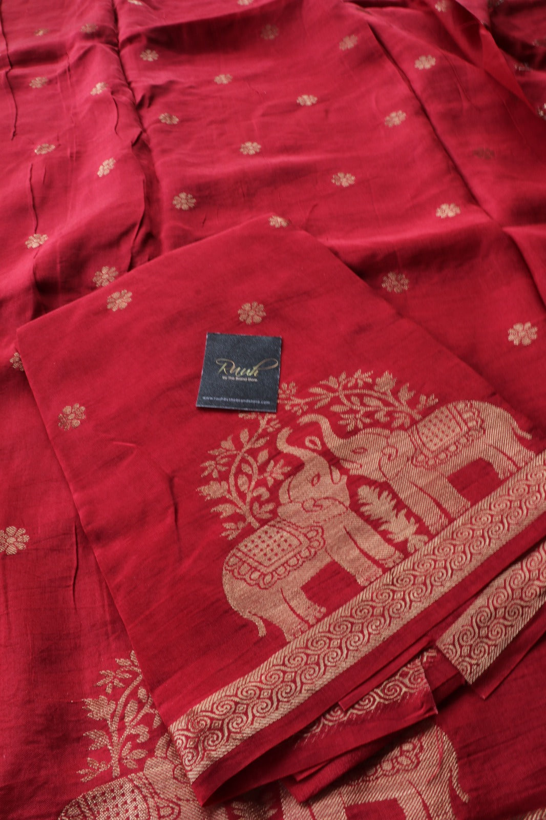 MAROONISH VISCOSE MUSLIN SILK SAREE