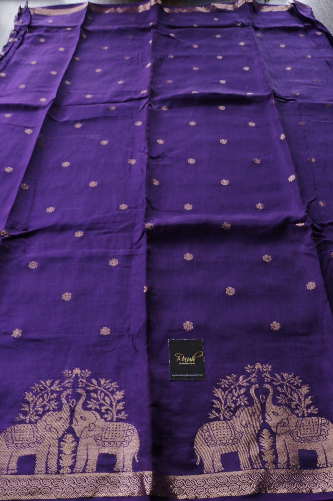 PURPLE VISCOSE MUSLIN SILK SAREE