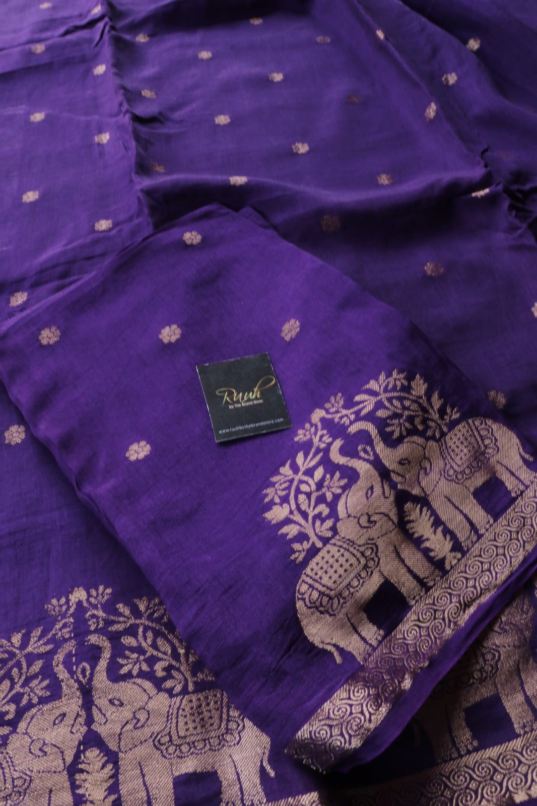 PURPLE VISCOSE MUSLIN SILK SAREE