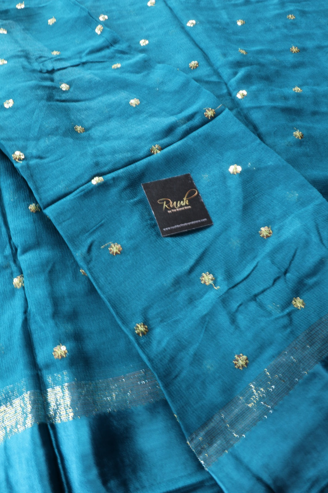 BLUE VISCOSE GEORGETTE SAREE