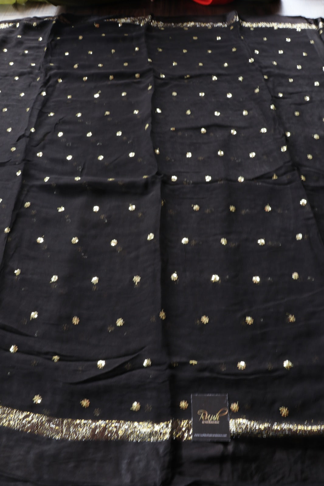 BLACK VISCOSE GEORGETTE SAREE