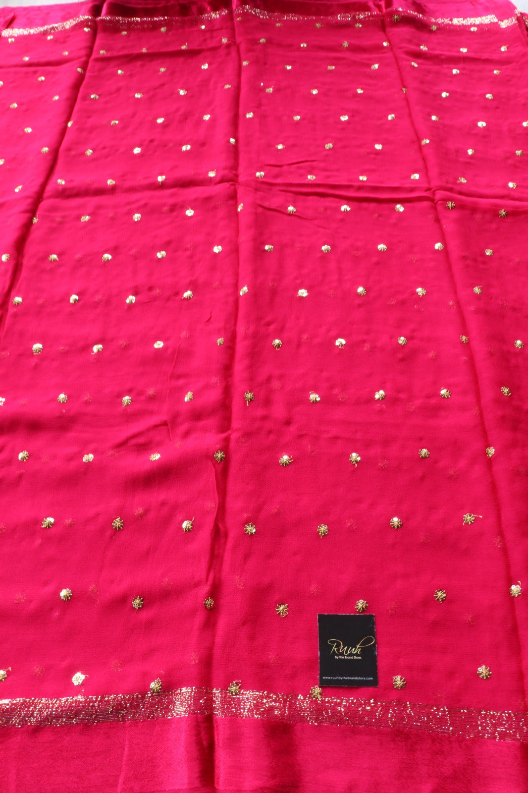 PINK VISCOSE GEORGETTE SAREE
