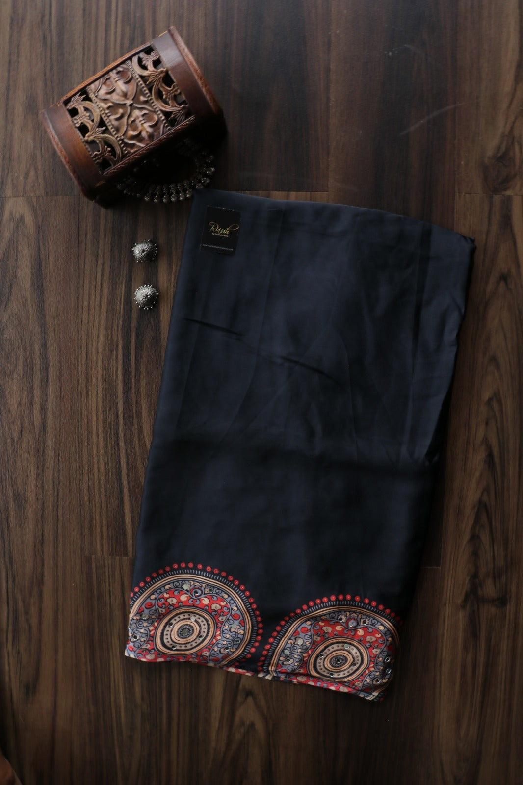 BLACK SEMI MODAL SILK SAREE