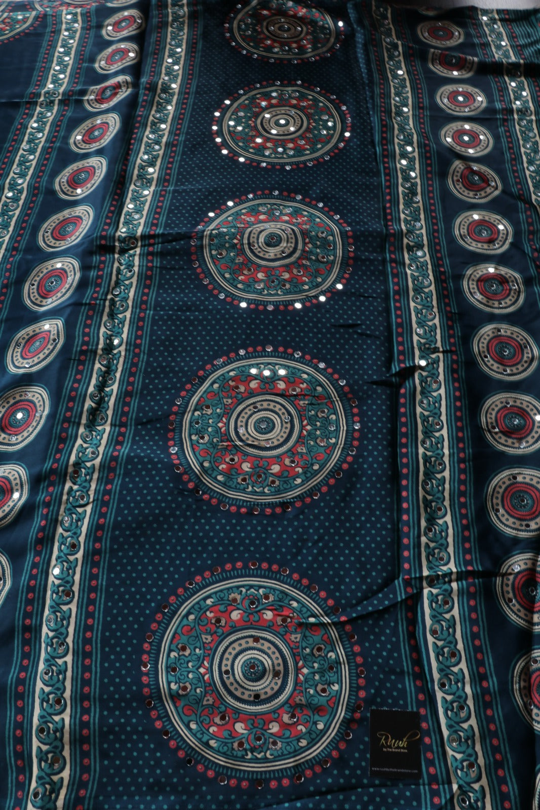 PEACOCK BLUE SEMI MODAL SILK SAREE