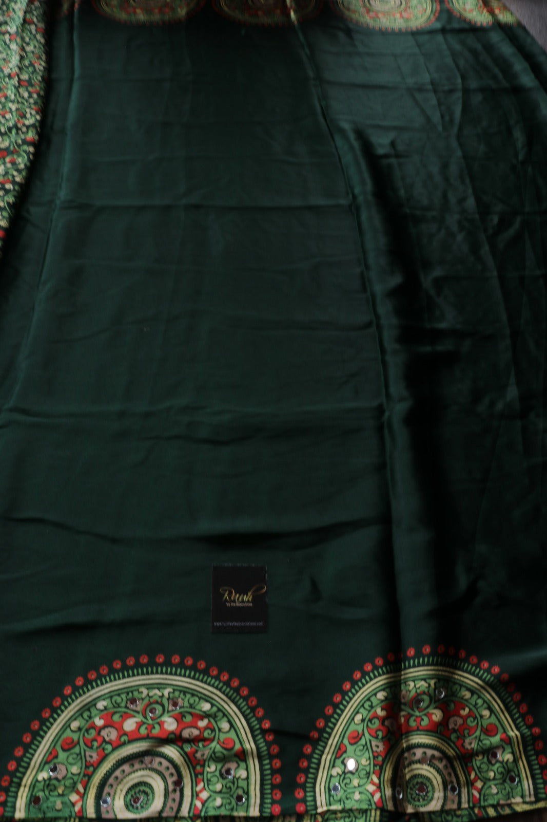 DARK GREEN SEMI MODAL SILK SAREE