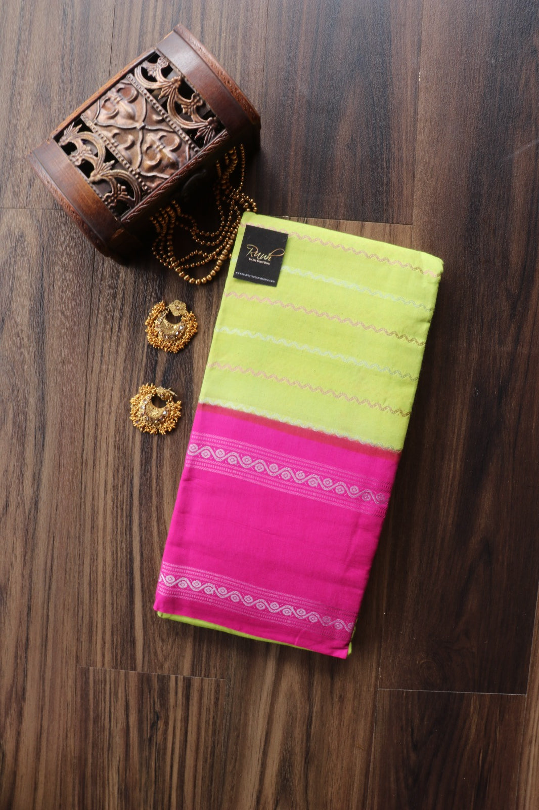 NEON - PINK MADURAI SUNGUDI SAREE