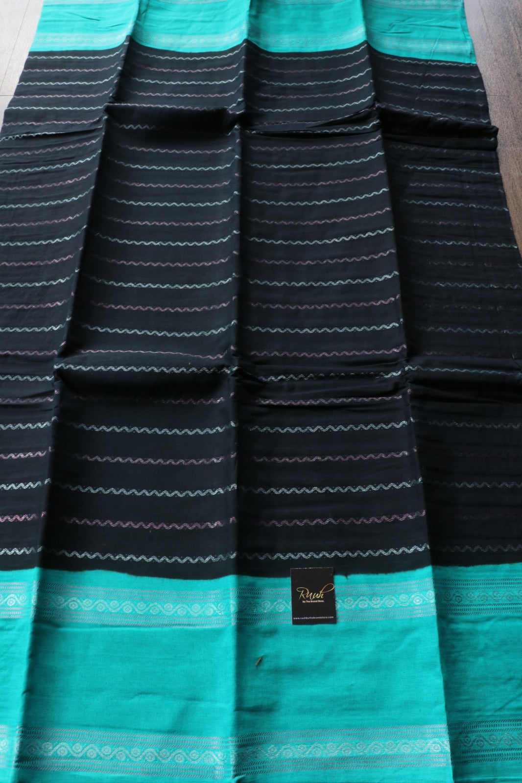 BLACK -SEA GREEN MADURAI SUNGUDI SAREE