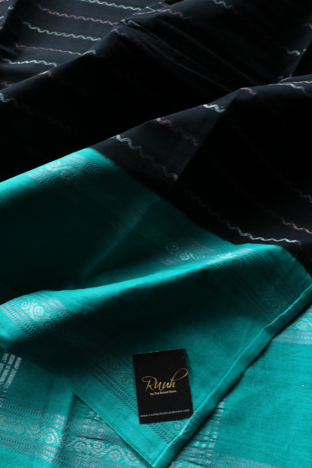 BLACK -SEA GREEN MADURAI SUNGUDI SAREE