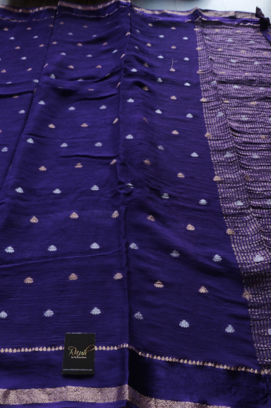 PURPLE VISCOSE CHINNON WITH BUTTA