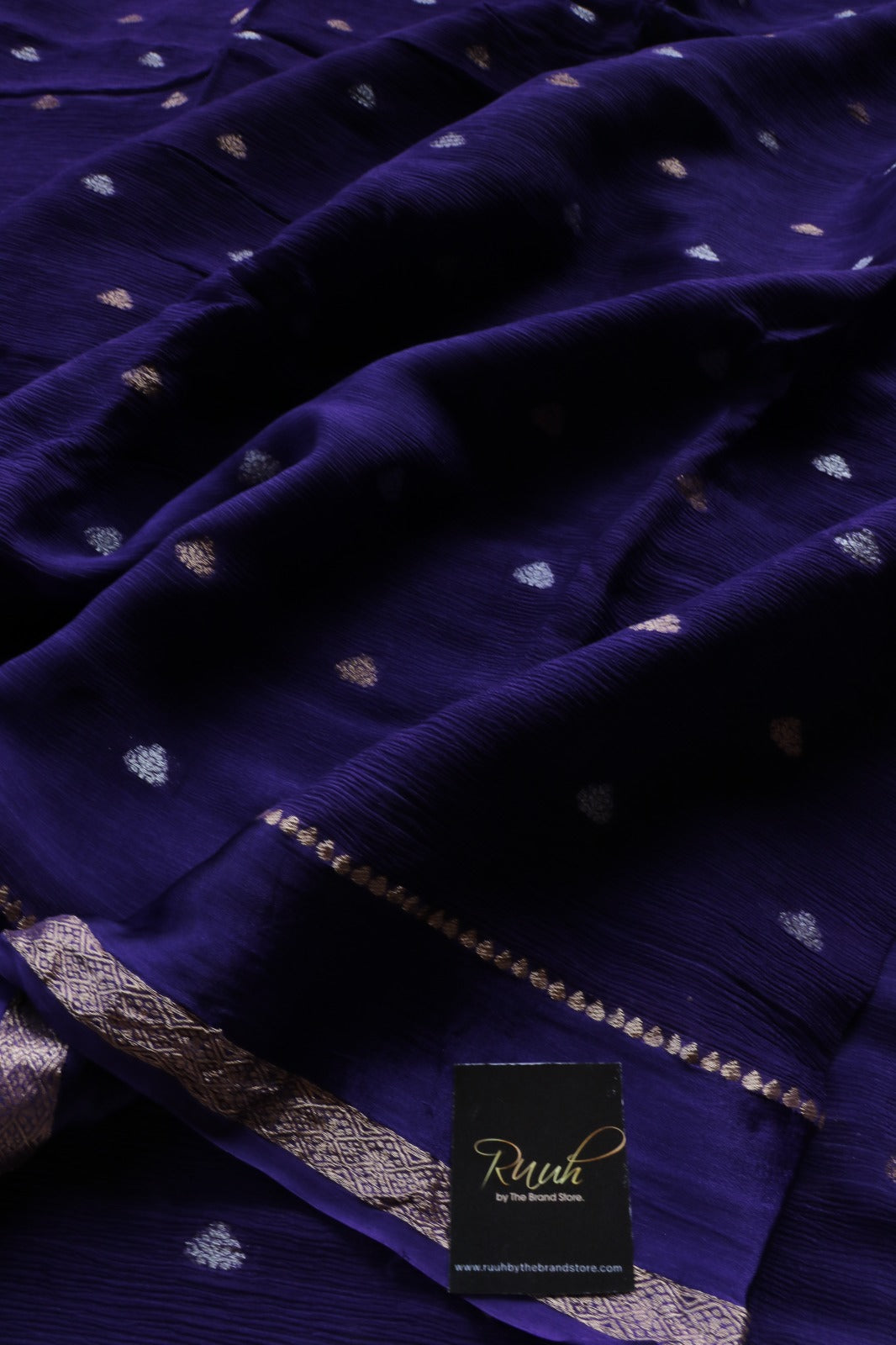 PURPLE VISCOSE CHINNON WITH BUTTA