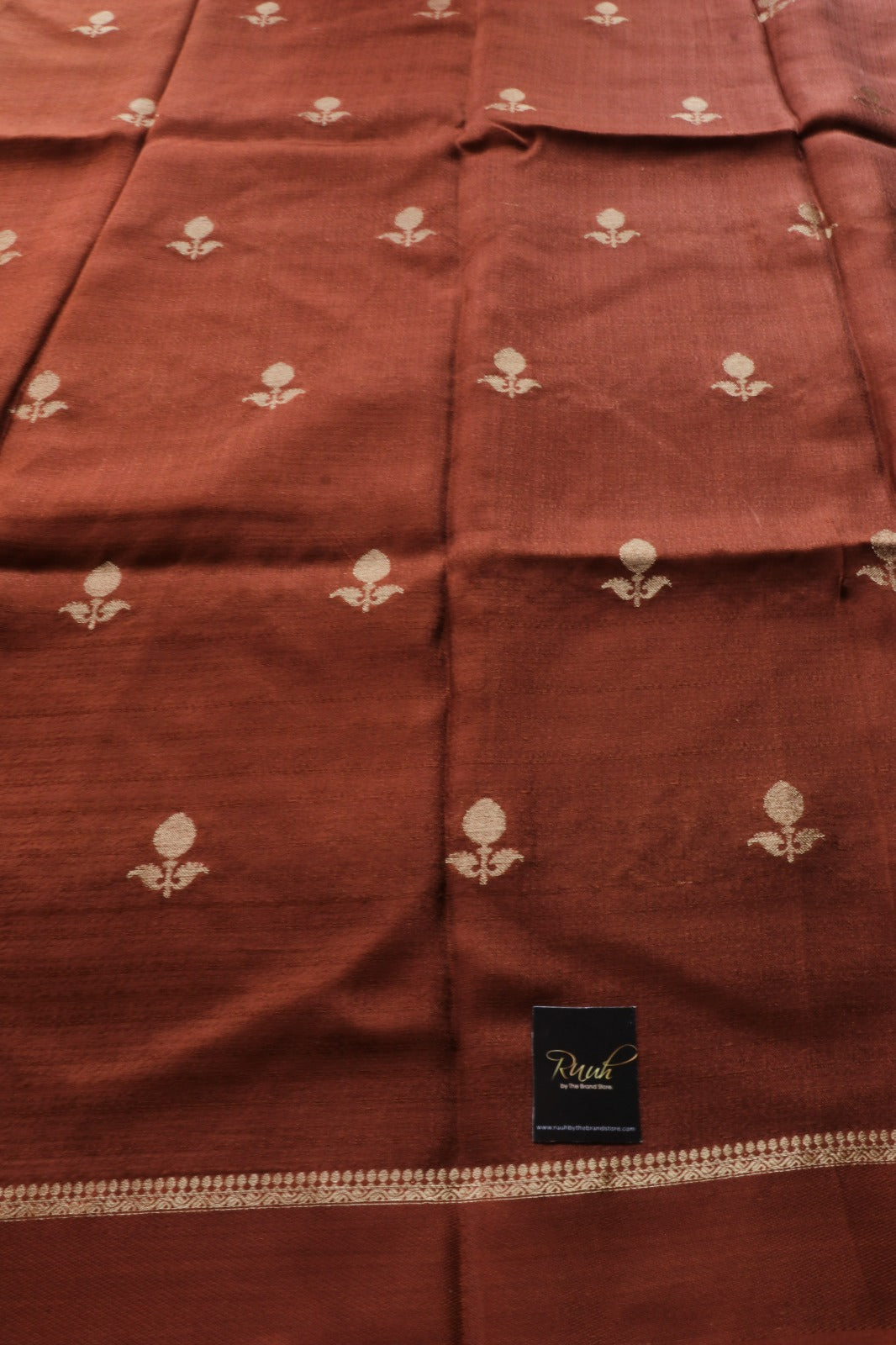 BROWN COLOUR VISCOSE KHADI SILK SAREE