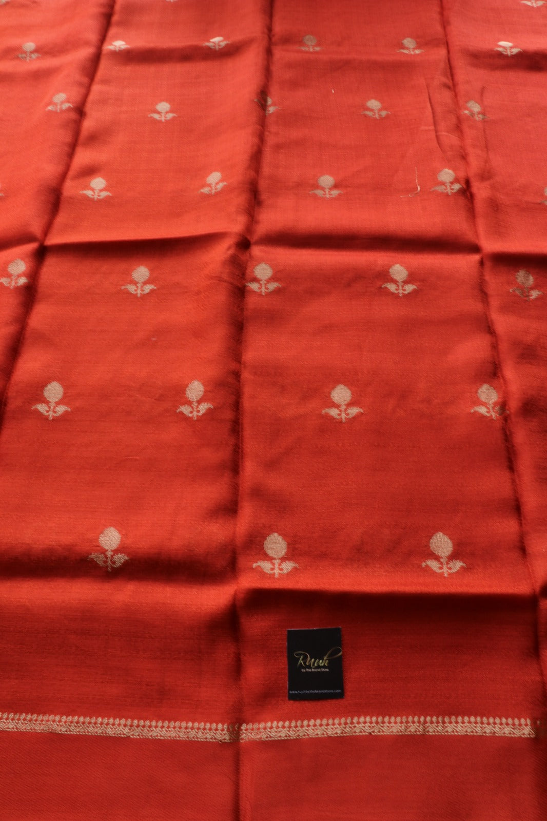 ORANGE COLOUR VISCOSE KHADI SILK SAREE