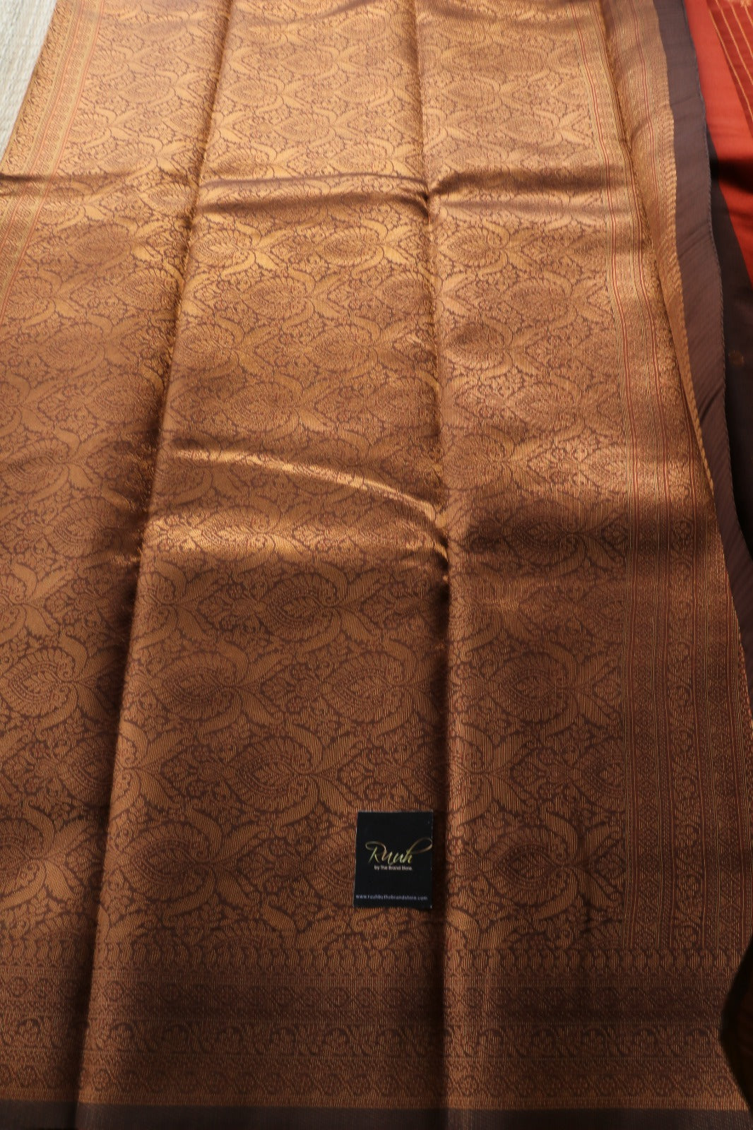 RUST COLOUR SEMI SILK SAREE 3