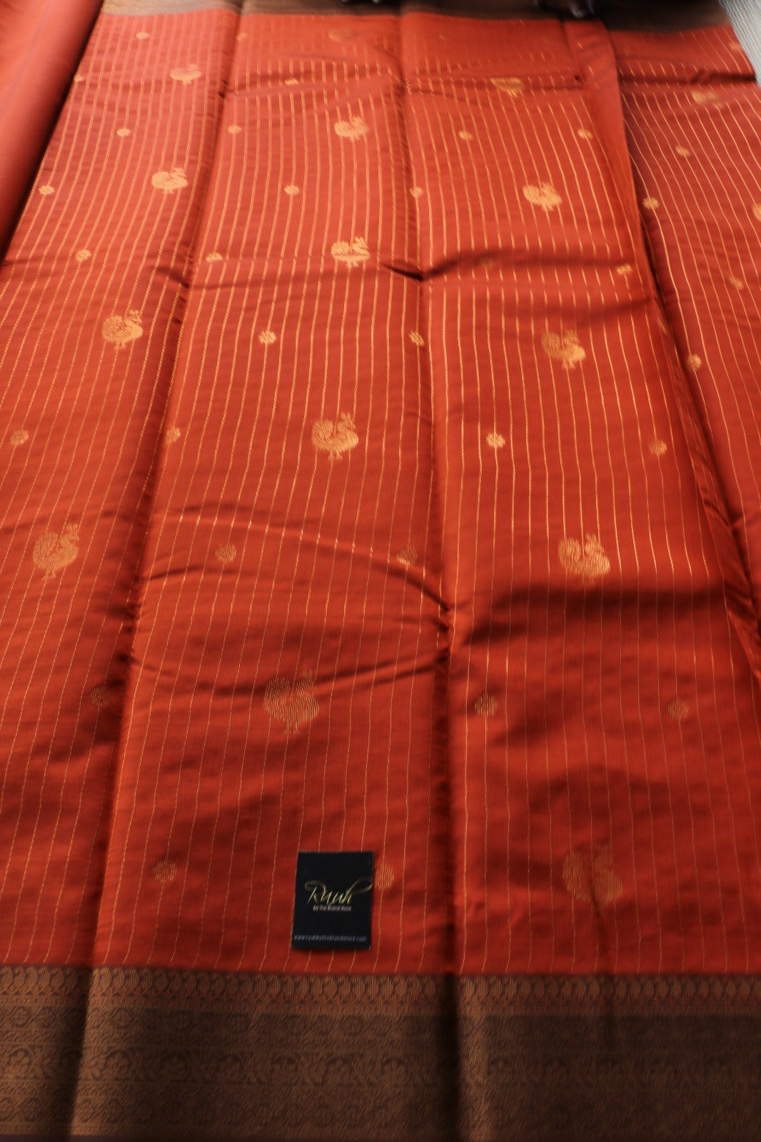 RUST COLOUR SEMI SILK SAREE 3