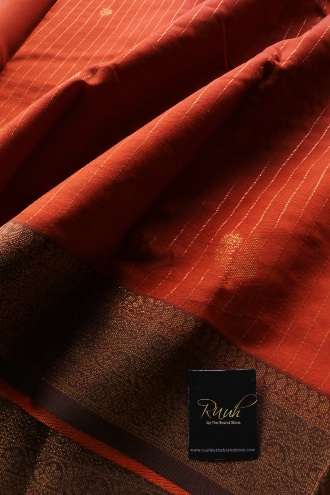 RUST COLOUR SEMI SILK SAREE 3