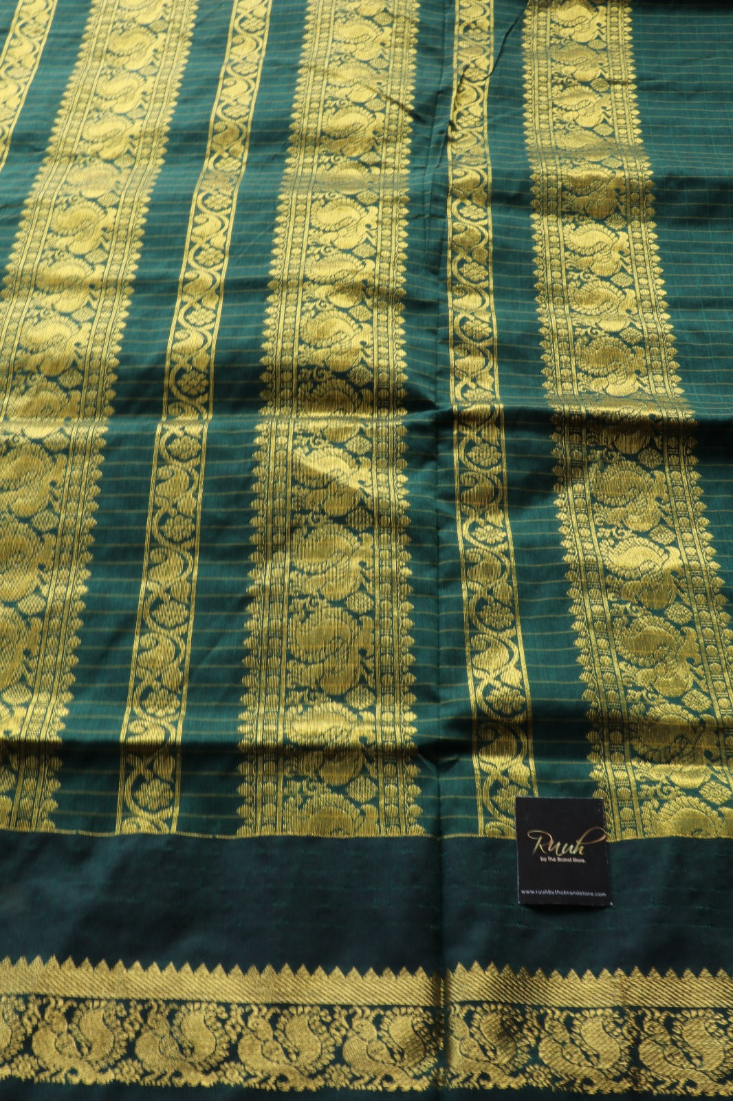 LAVENDER WITH GREEN KALYANI COTTON