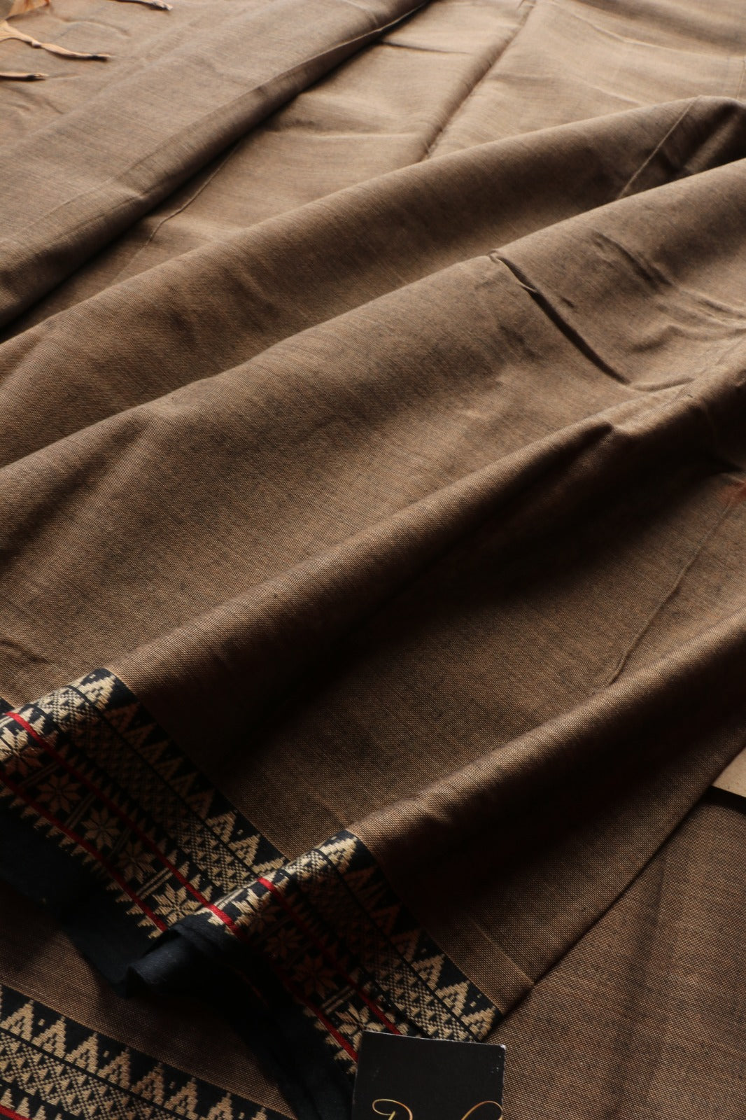 DARK GREY NARAYANPETH COTTON SAREE