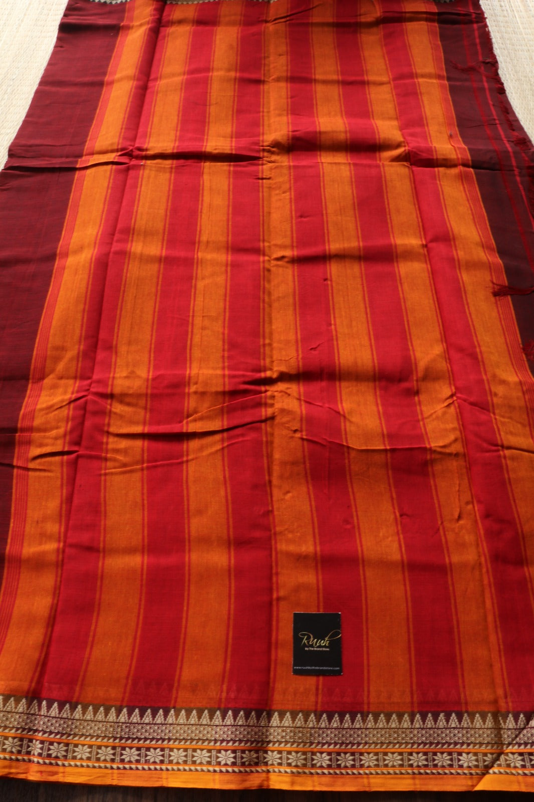 MAROON NARAYANPETH COTTON SAREE