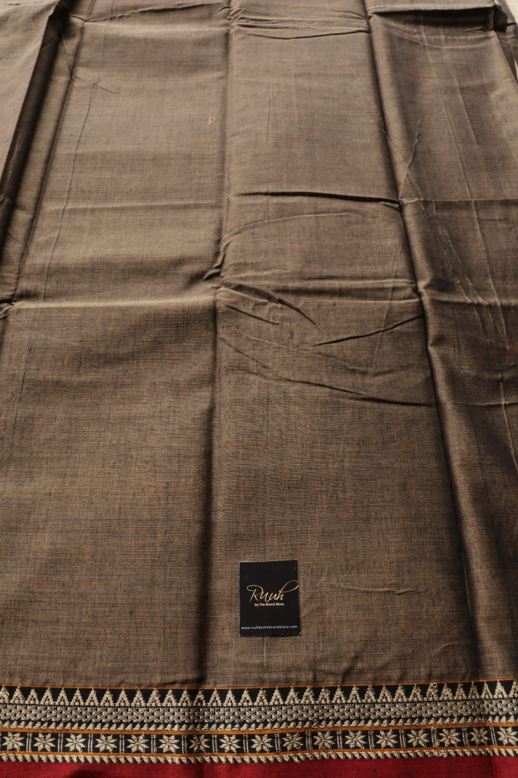DARK GREY NARAYANPETH COTTON SAREE