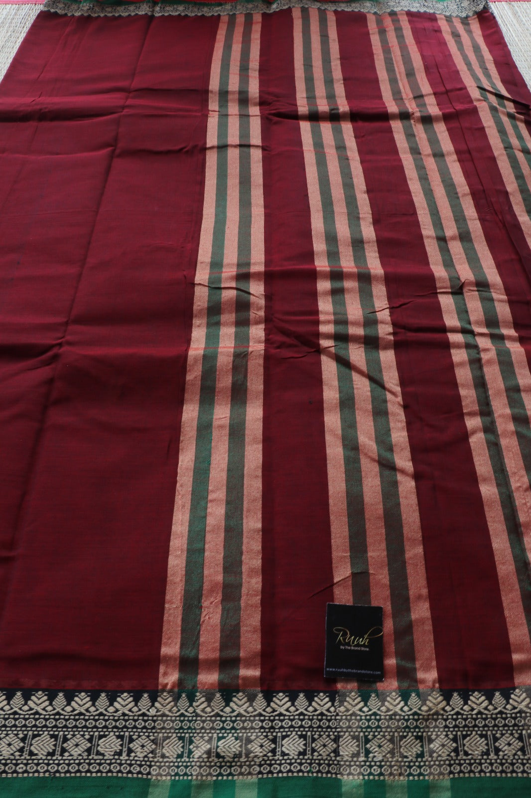 MAROON NARAYANPETH COTTON SAREE