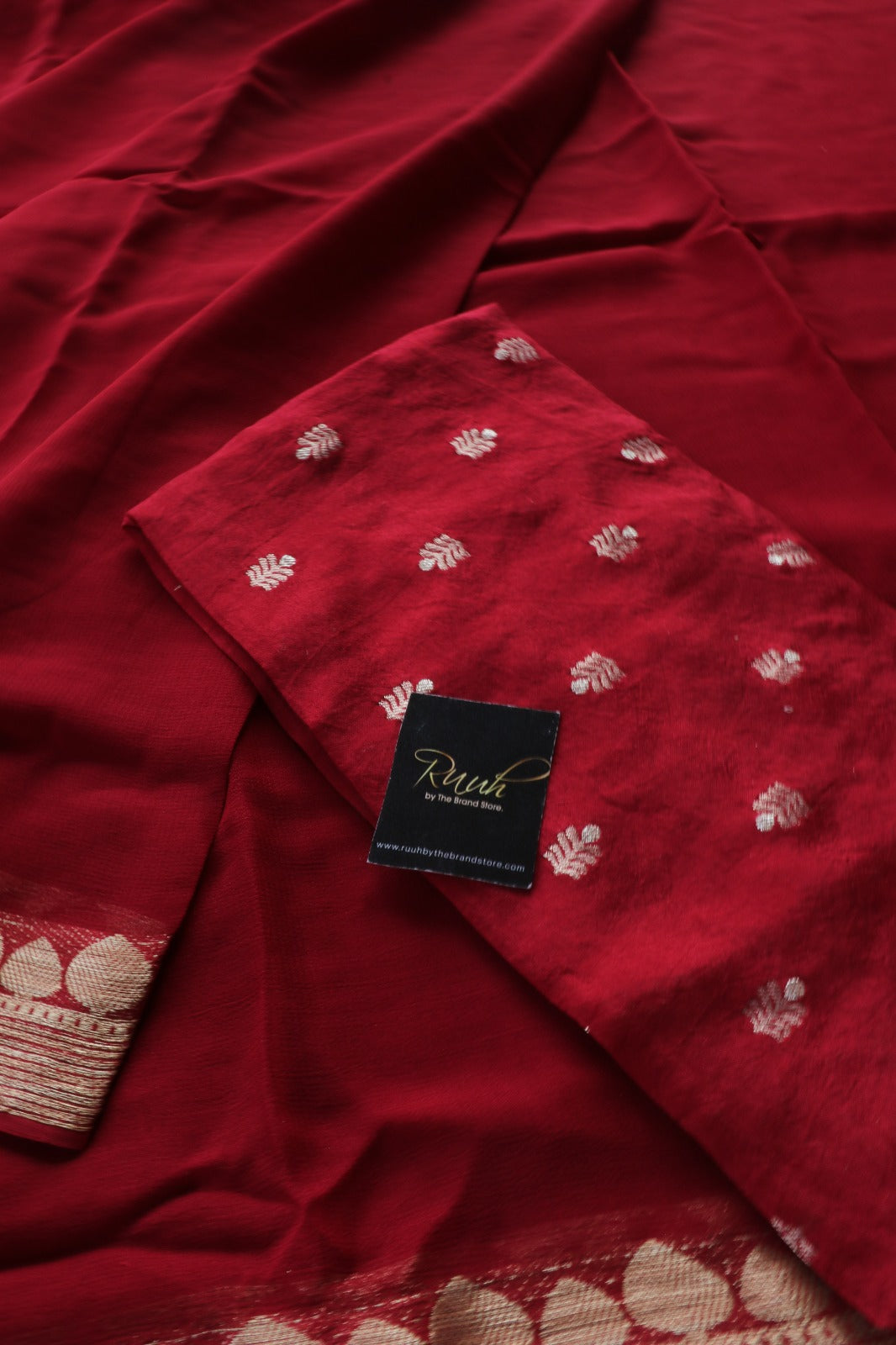 MAROON VISCOSE GEORGETTE SAREE