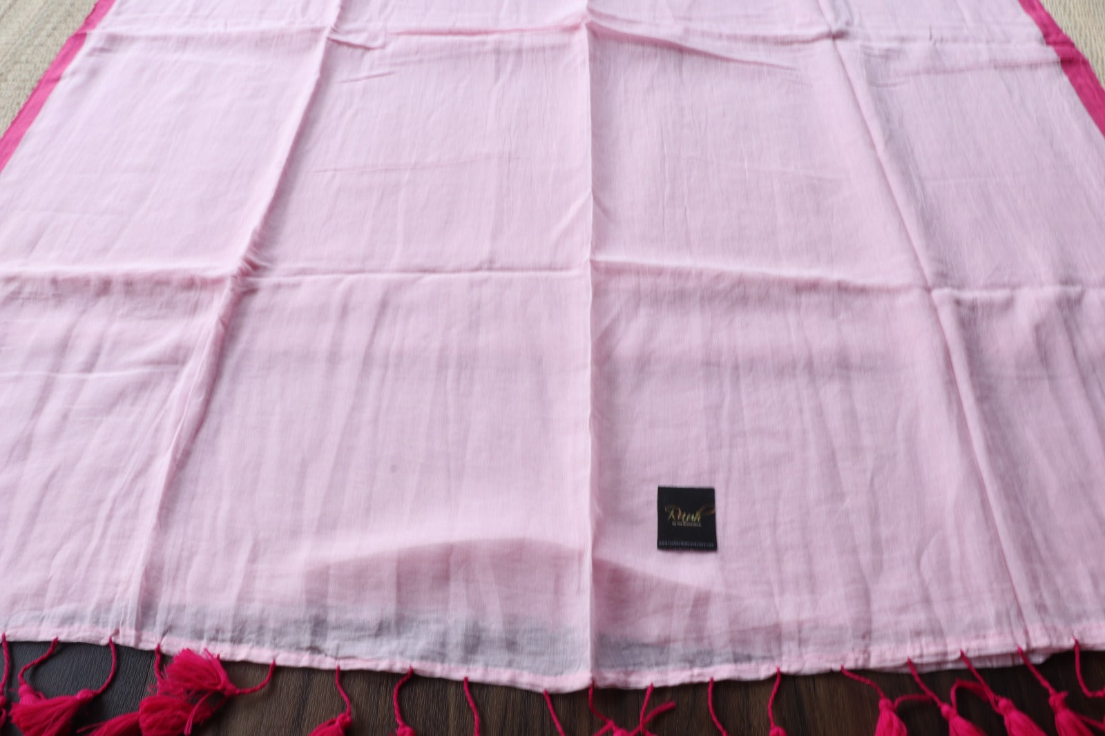 PINK- DARK PINK PLAIN MUL MUL SAREE