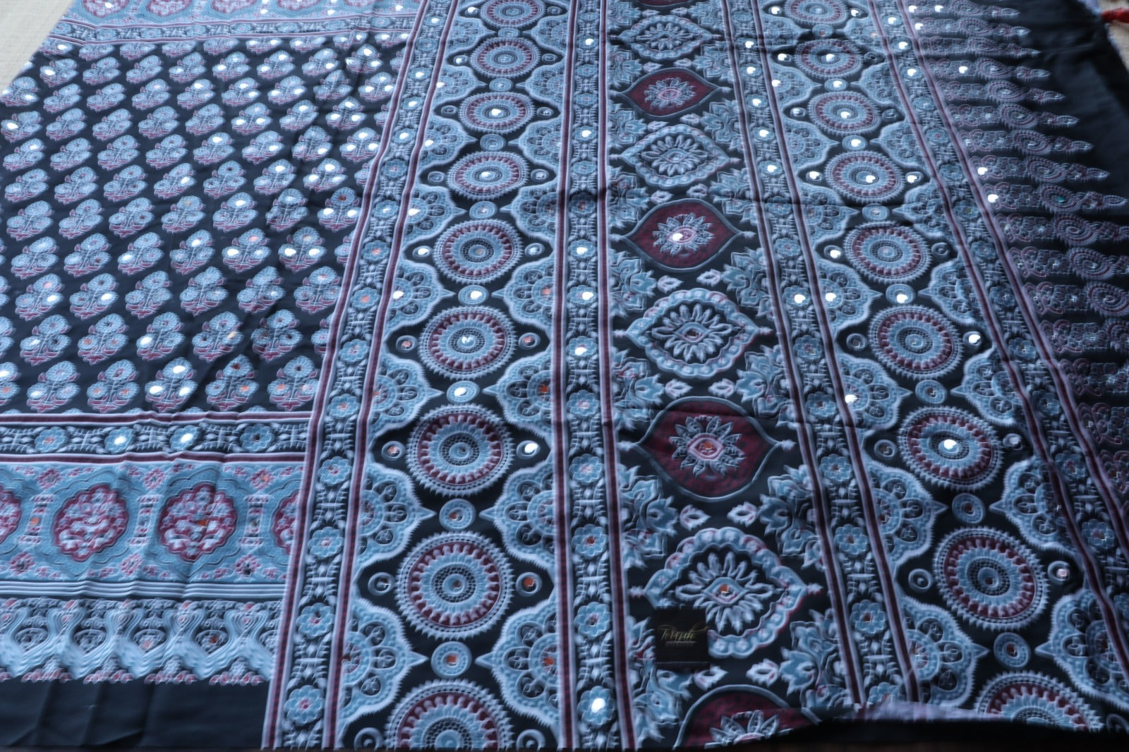 SEMI MODAL SILK WITH MIRROR WORK- TBS26SMM