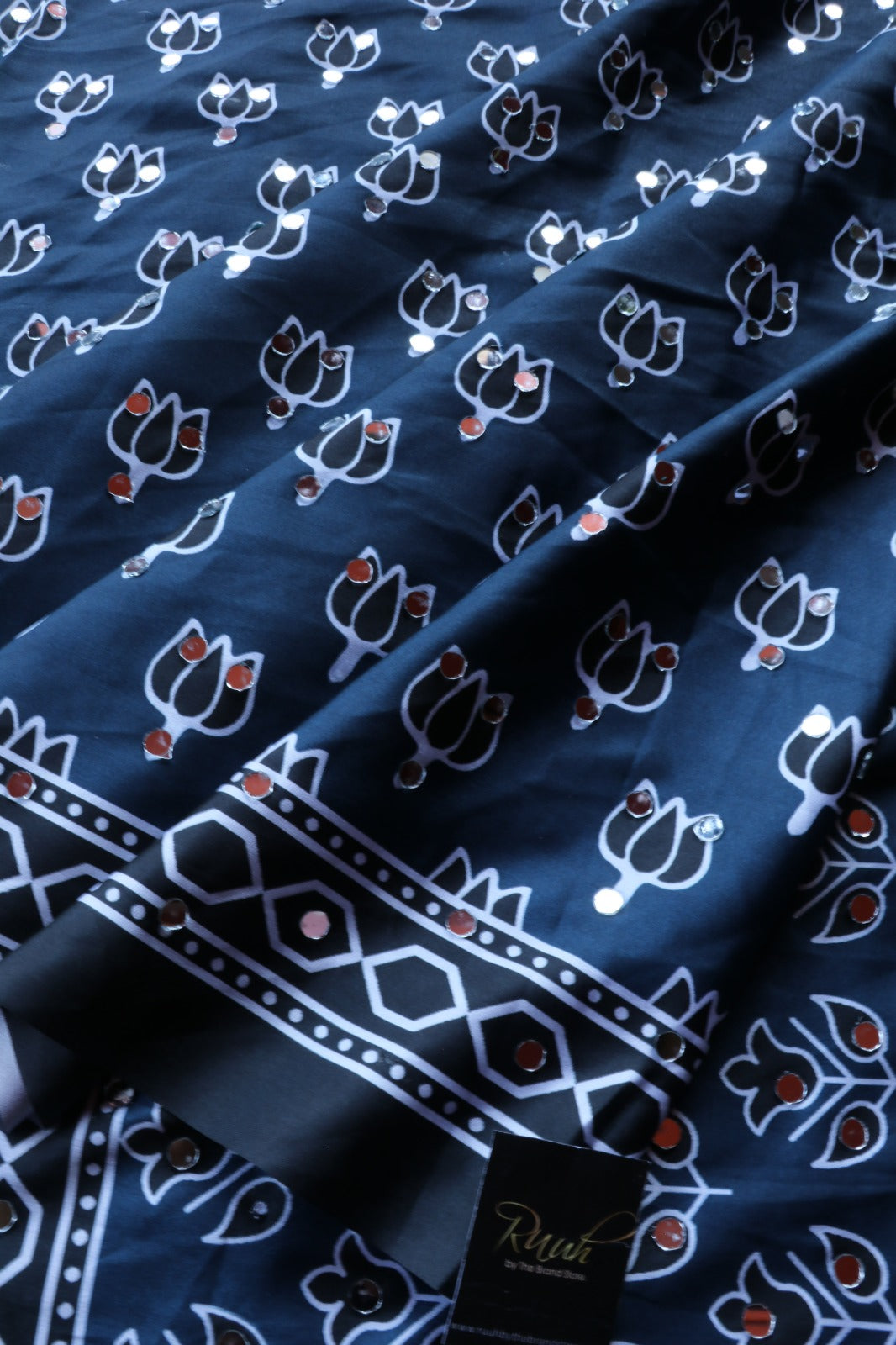 SEMI MODAL SILK WITH MIRROR WORK- TBS26SMM