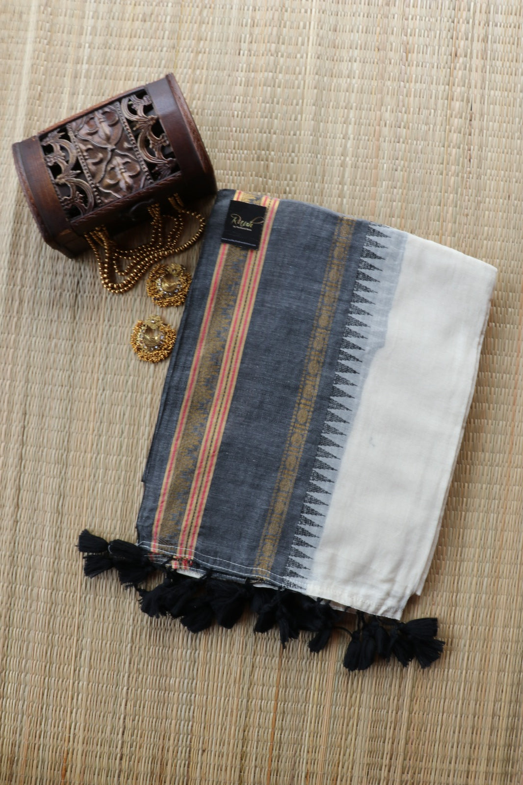 MUL COTTON WITH TEMPLE BORDER- TBS26VC