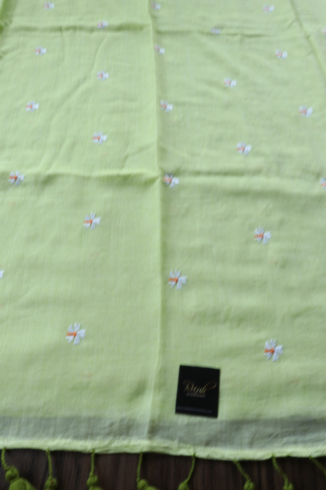LIGHT PISTA MULMUL PARIJAT EMBROIDERY-TBS26MPE