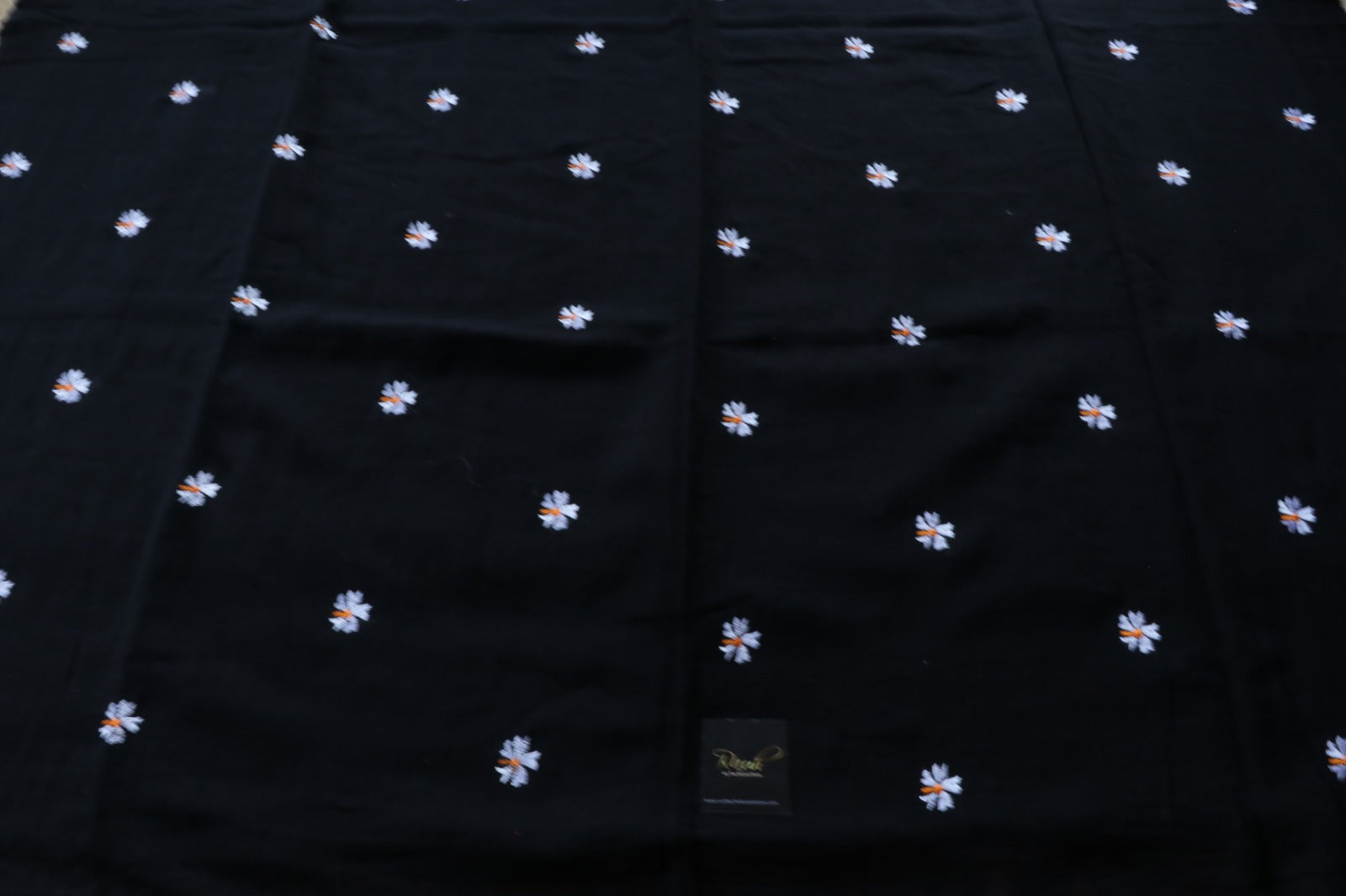BLACK MULMUL PARIJAT EMBROIDERY-TBS26MPE
