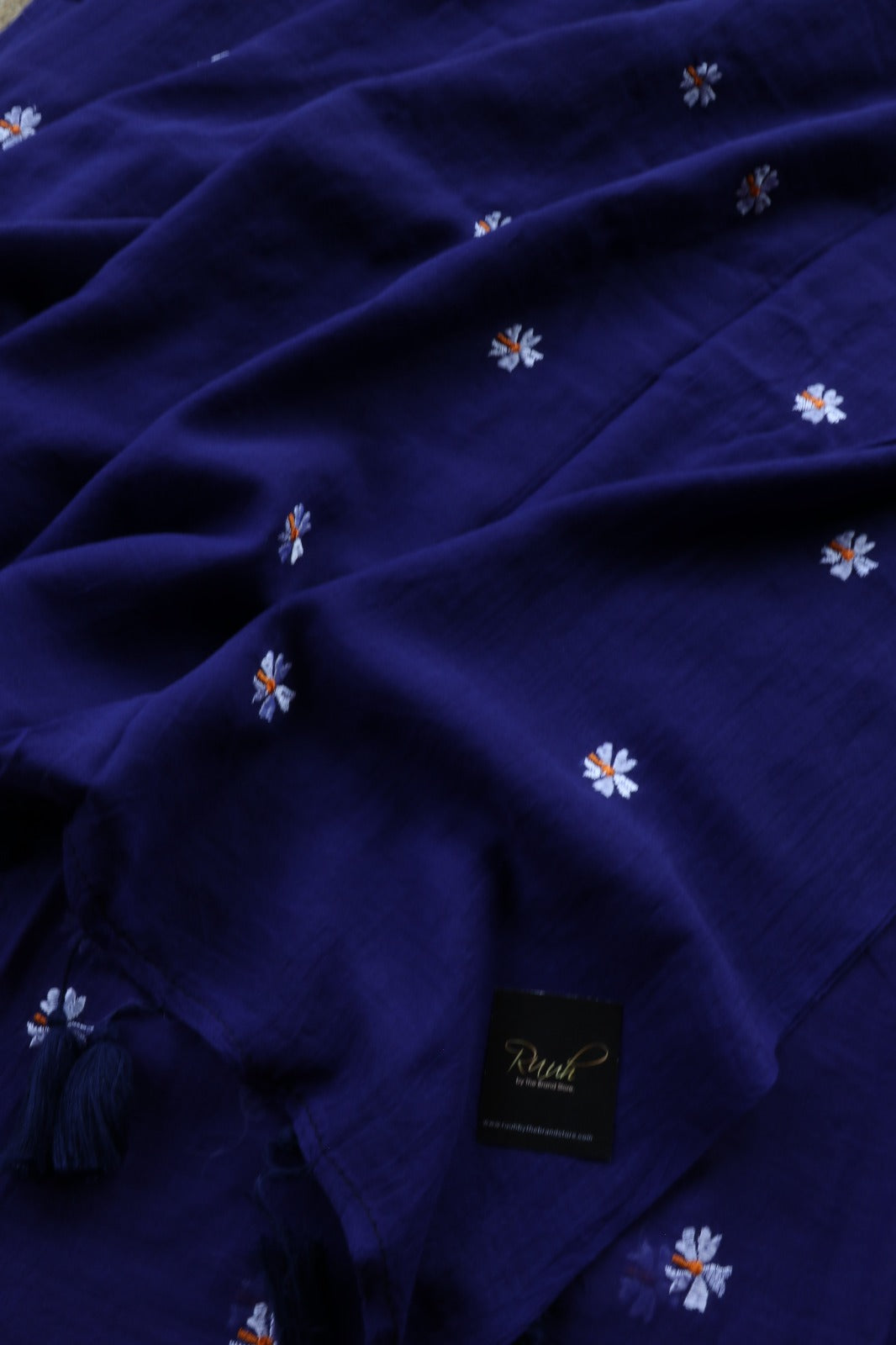 BLUE MULMUL PARIJAT EMBROIDERY-TBS26MPE