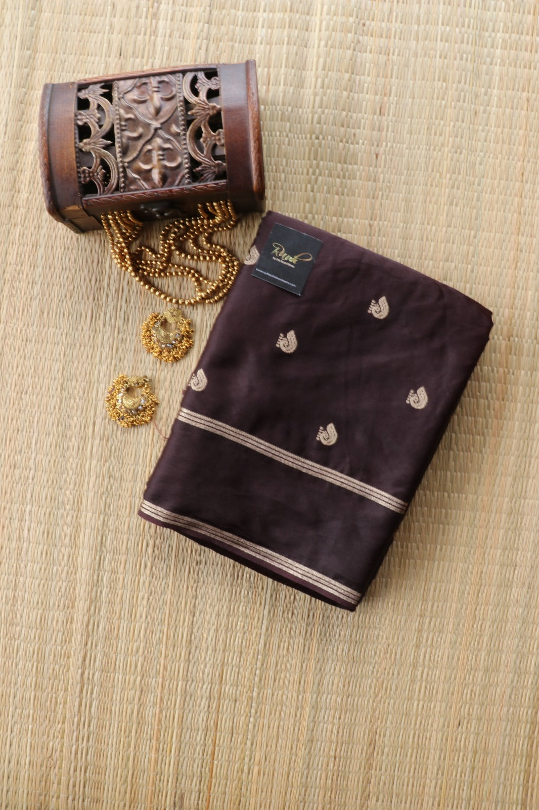 DARK COFFEE BROWN VISCOSE SEMI SILK-TBS26VSS