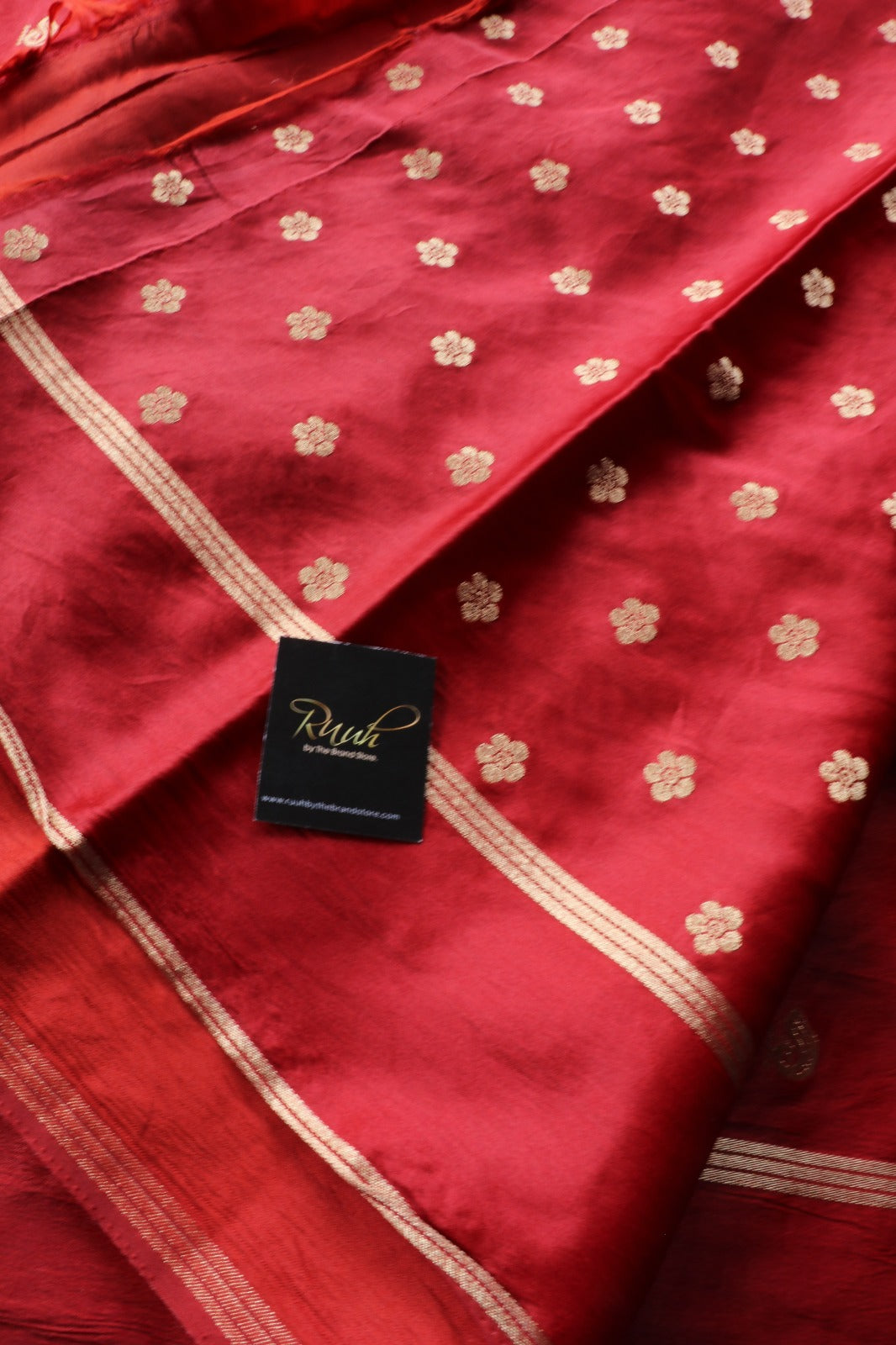 DEEP RED VISCOSE SILK SAREE-TBS26VSS