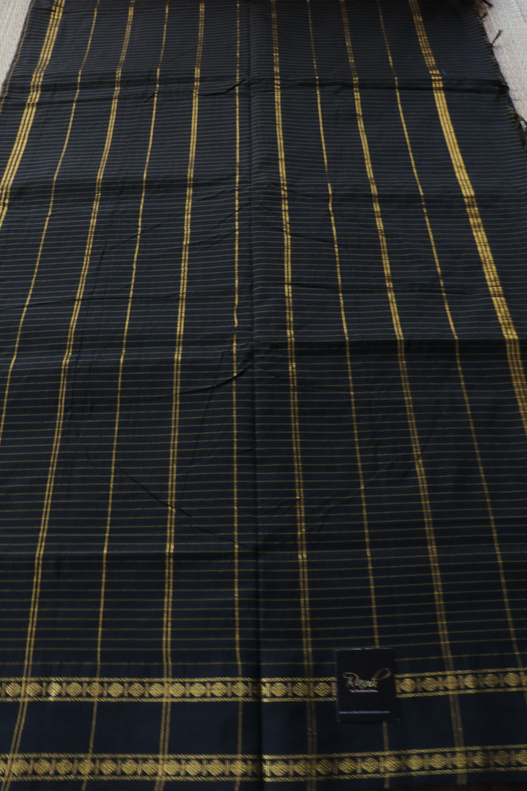 BLACK KALYANI COTTON SAREE- TBS26KC1