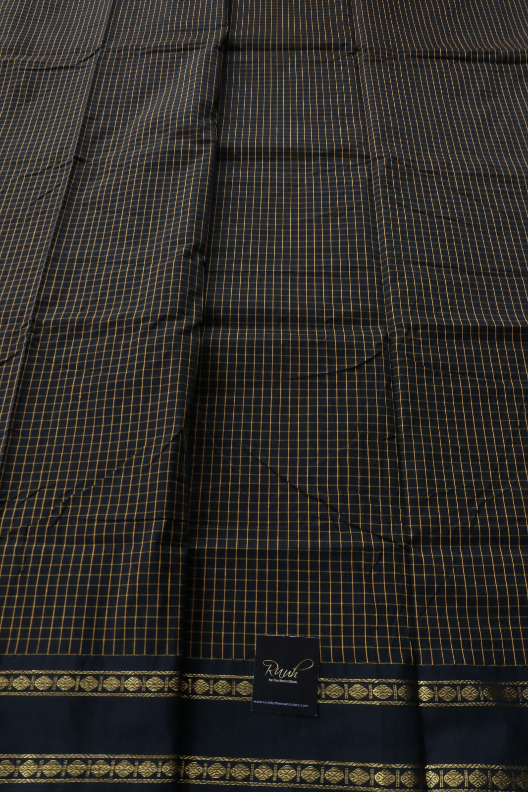 BLACK KALYANI COTTON SAREE- TBS26KC1