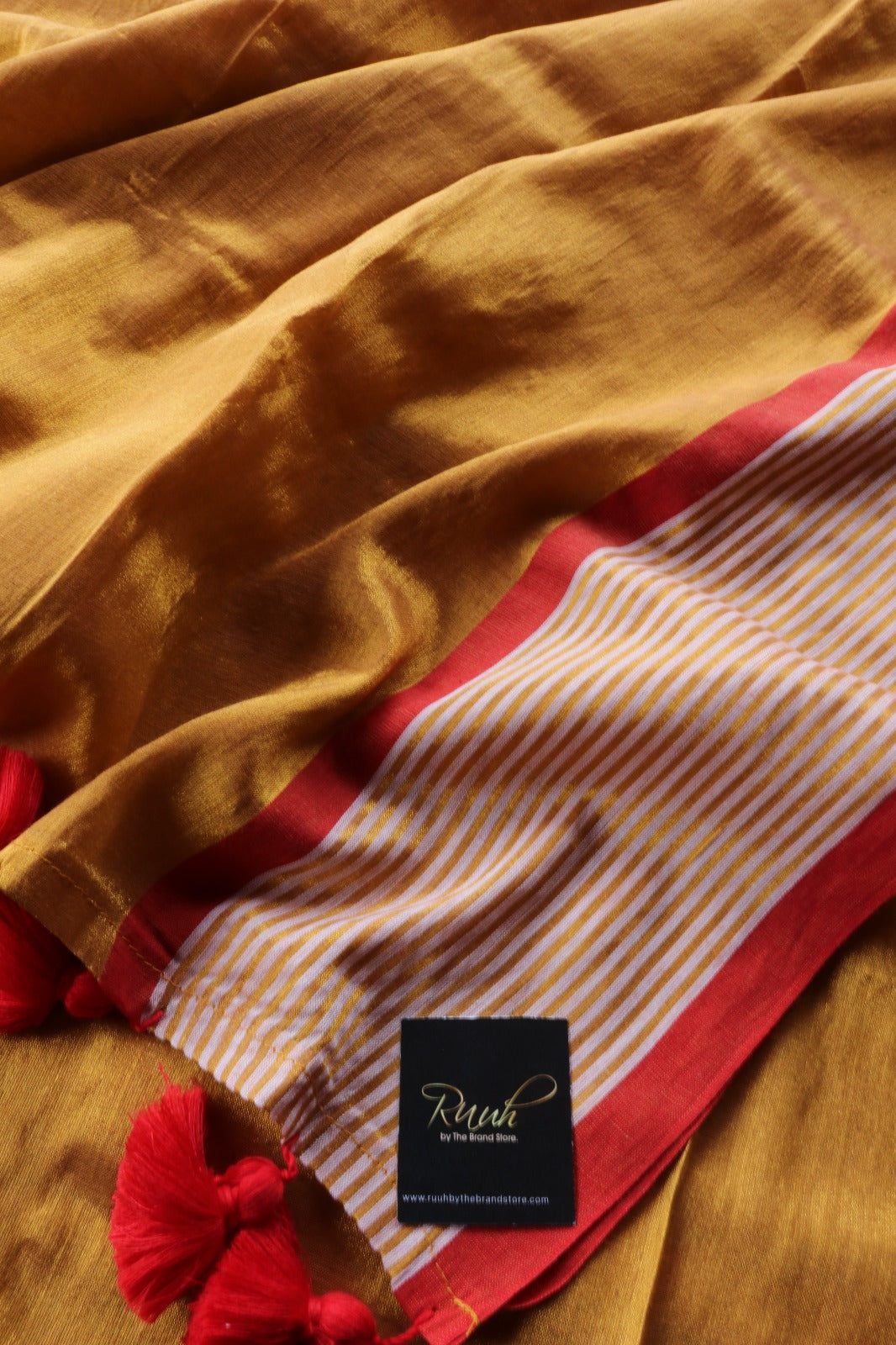 MUL TISSUE SAREE IN RICH GOLD - TBS26MTG
