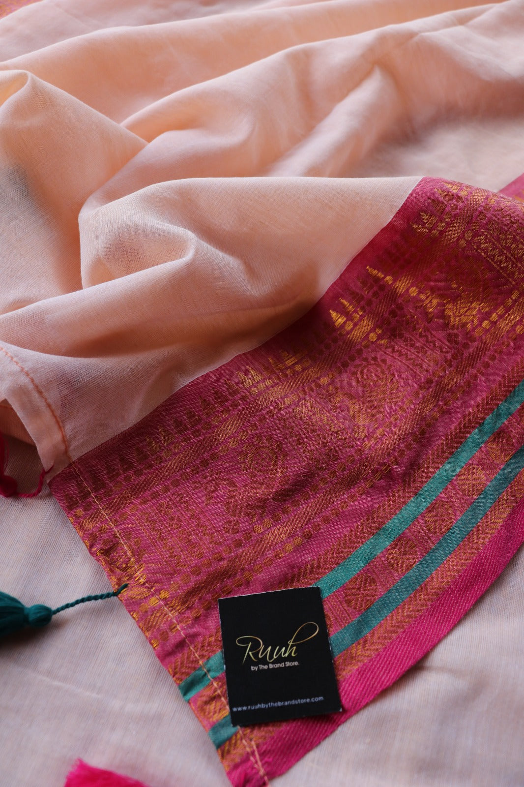 SANDAL SAREE WITH JAQUARD BORDER