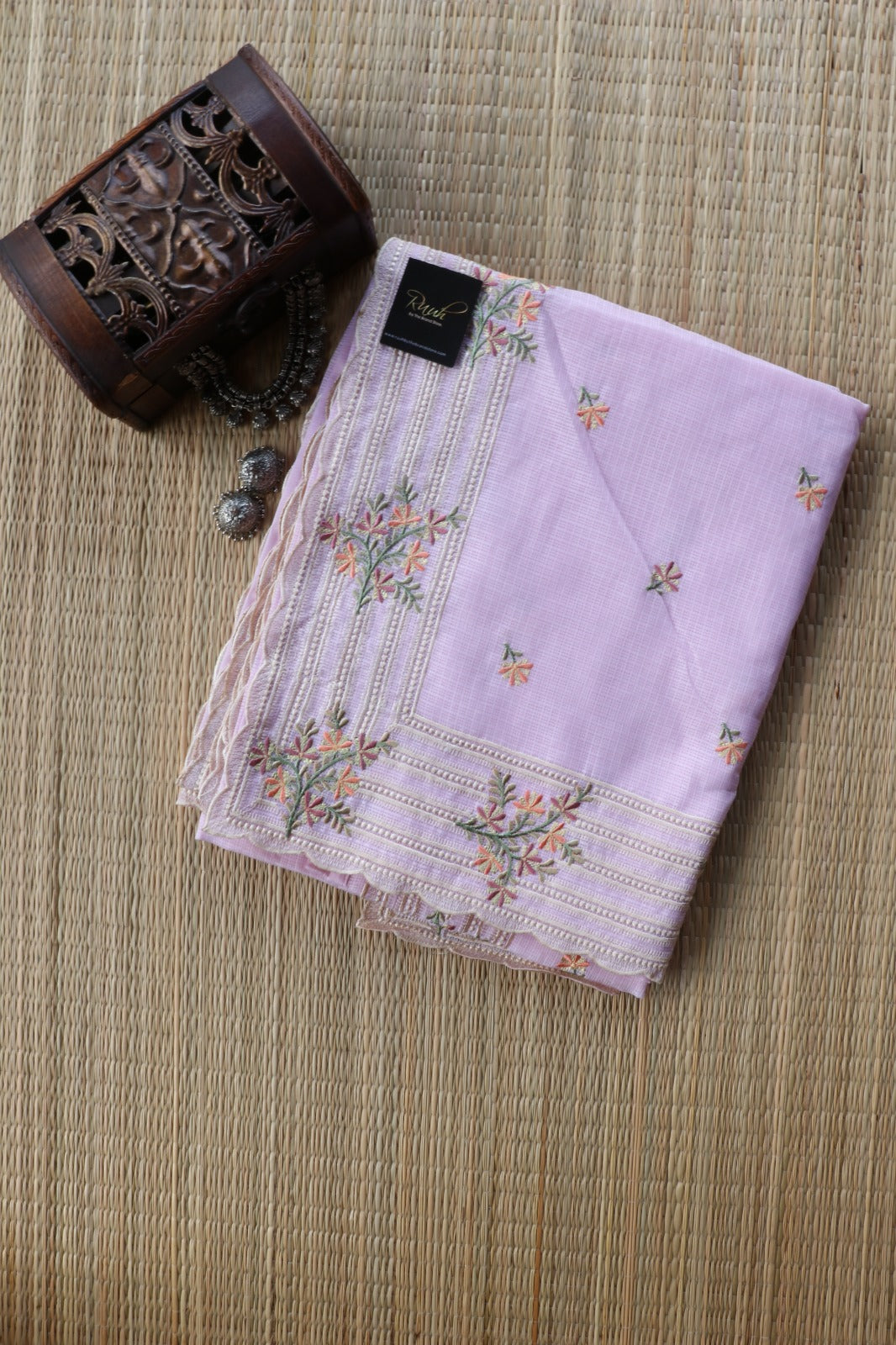 PINK NET KOTA SAREE
