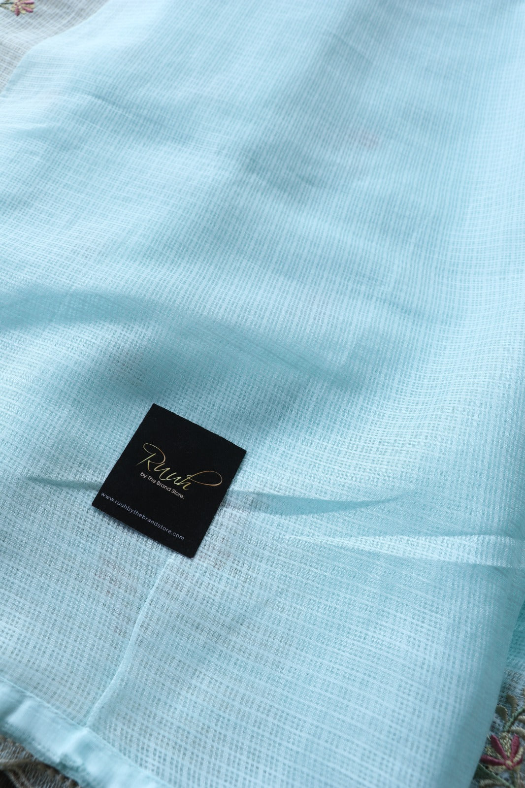 LIGHT BLUE NET KOTA SAREE
